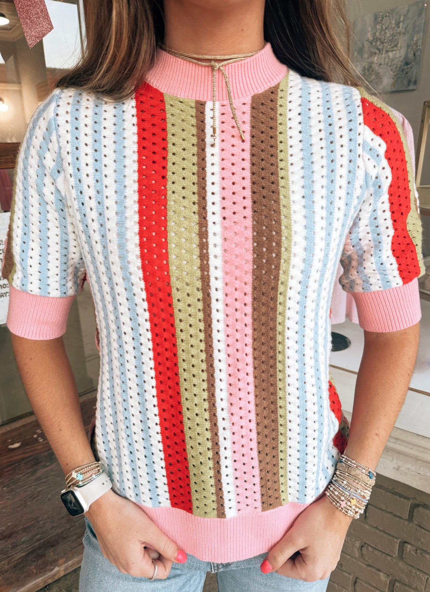 Multicolor Stripe Top