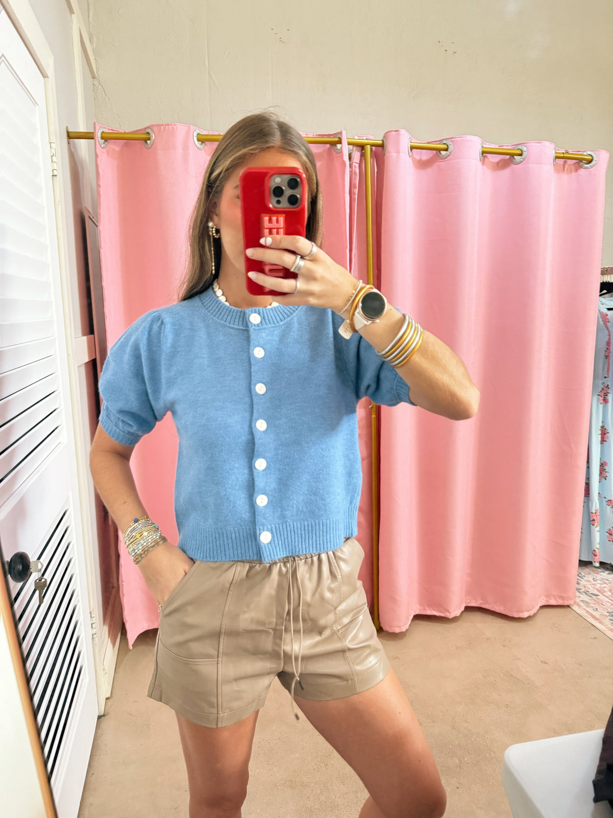 Blue Buttoned Sweater