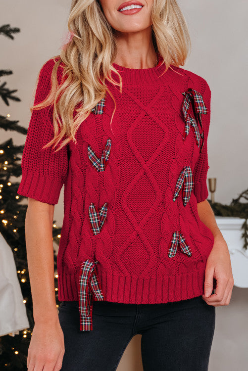 Red Plaid Sweater