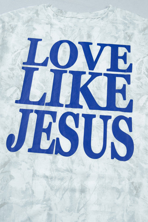 Grey Camo Love like Jesus Tee