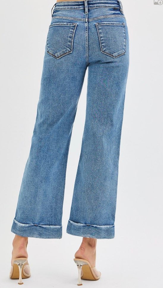 Risen Cuff Jeans