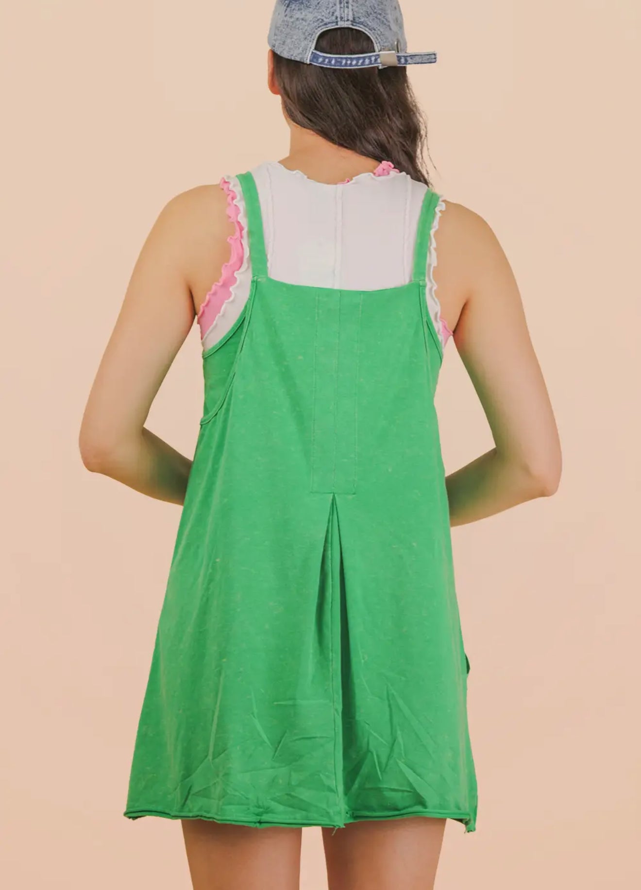 Green Athletic Dress with Built in Shorts