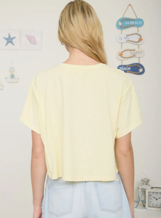 Yellow Buttoned Top