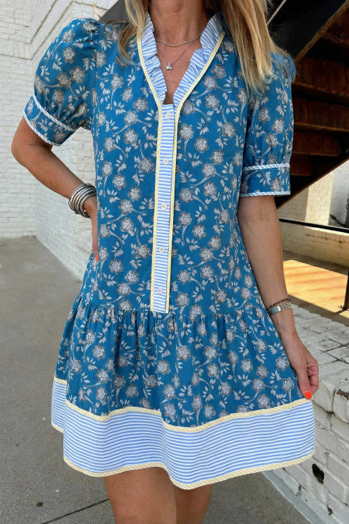 Blue Floral Dress