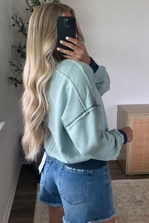 Blue Detail Top