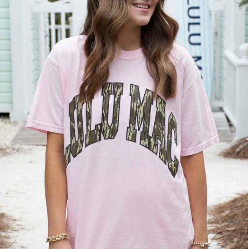 Bottomland Lulu Mac Pink Comfort Color Tee