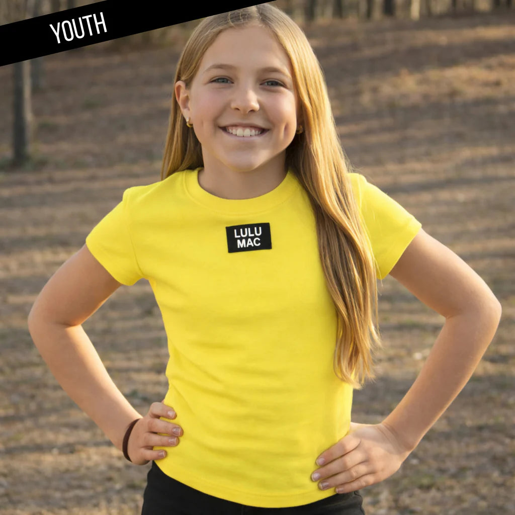 Youth Neon Yellow Lulu Mac Babydoll Tee