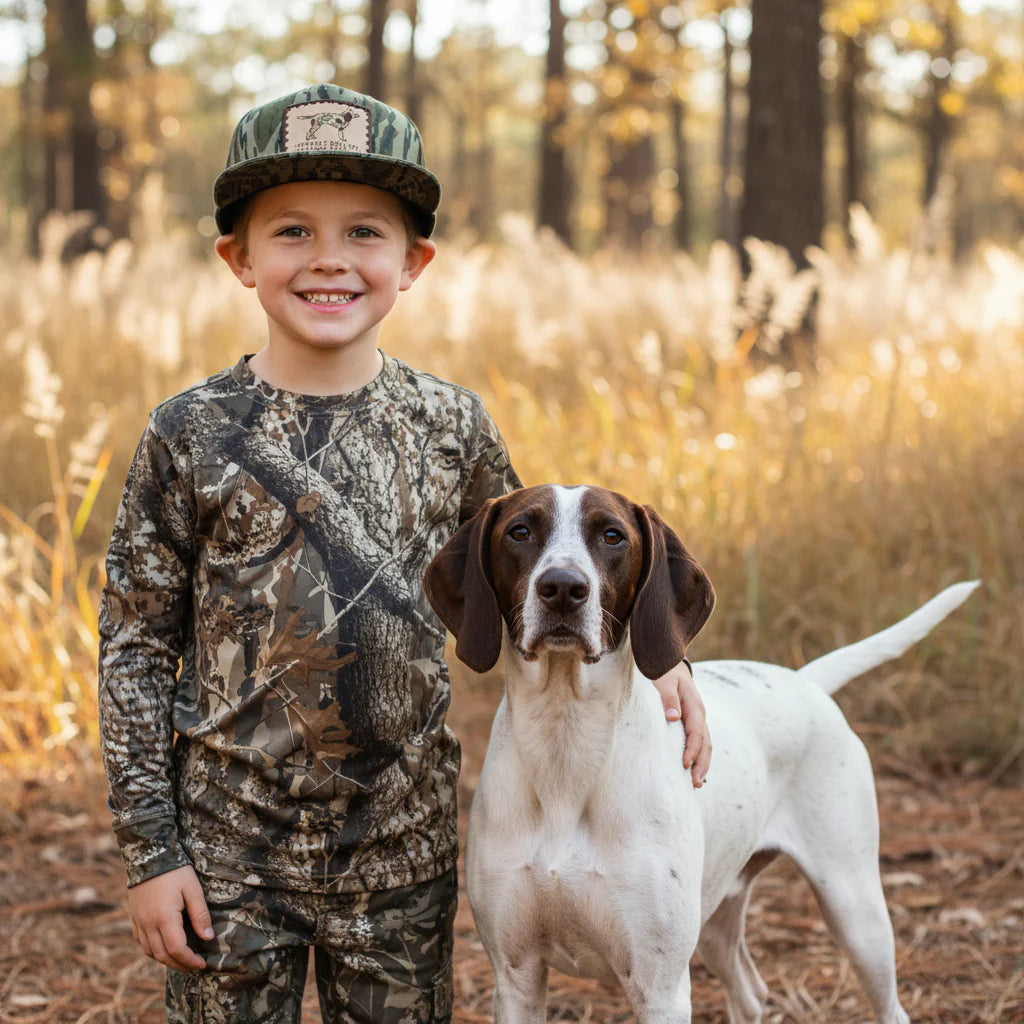 Youth Camo Dog Patch Rope Speckle Bellies Hat