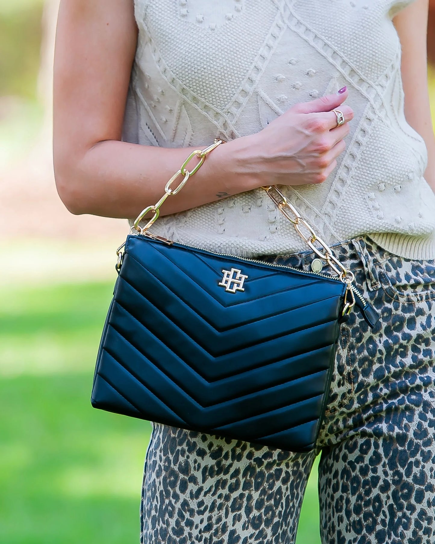 Caroline Hill Black Ariana Crossbody