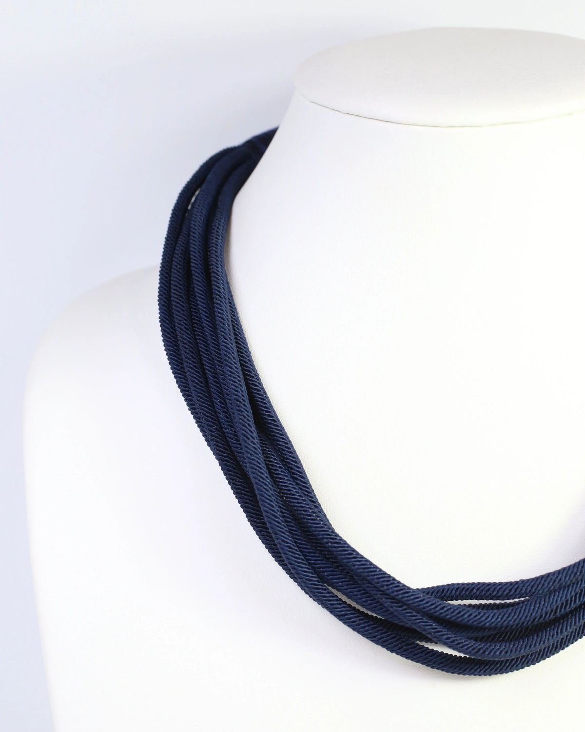 Caroline Hill Navy Layered Cord Necklace