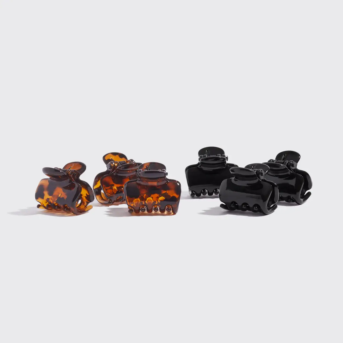 Kitsch Medium Puffy Claw Clips - Black and Tortoise