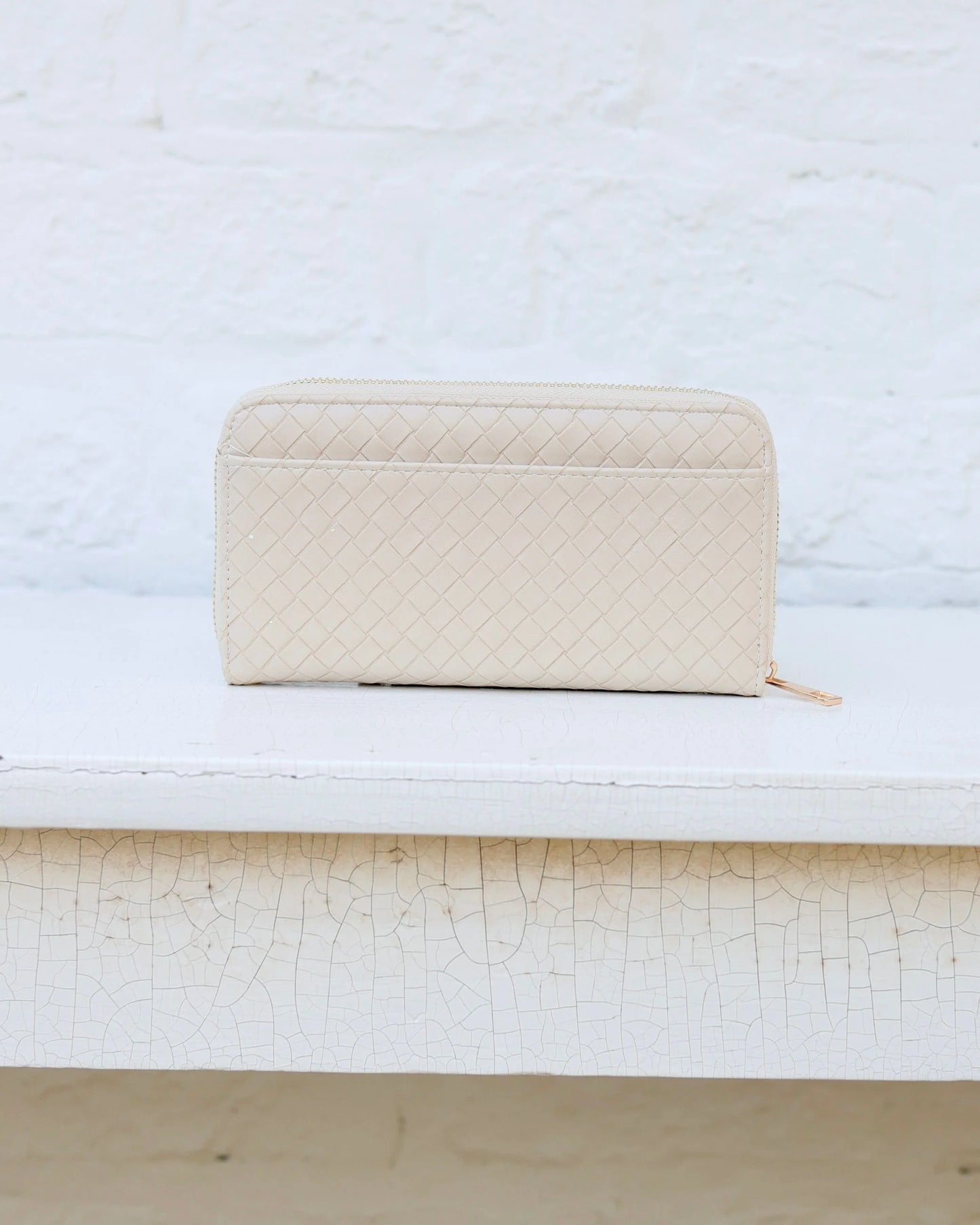 Caroline Hill Woven Almond Wallet
