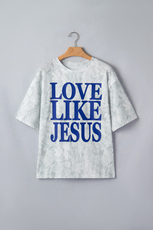 Grey Camo Love like Jesus Tee