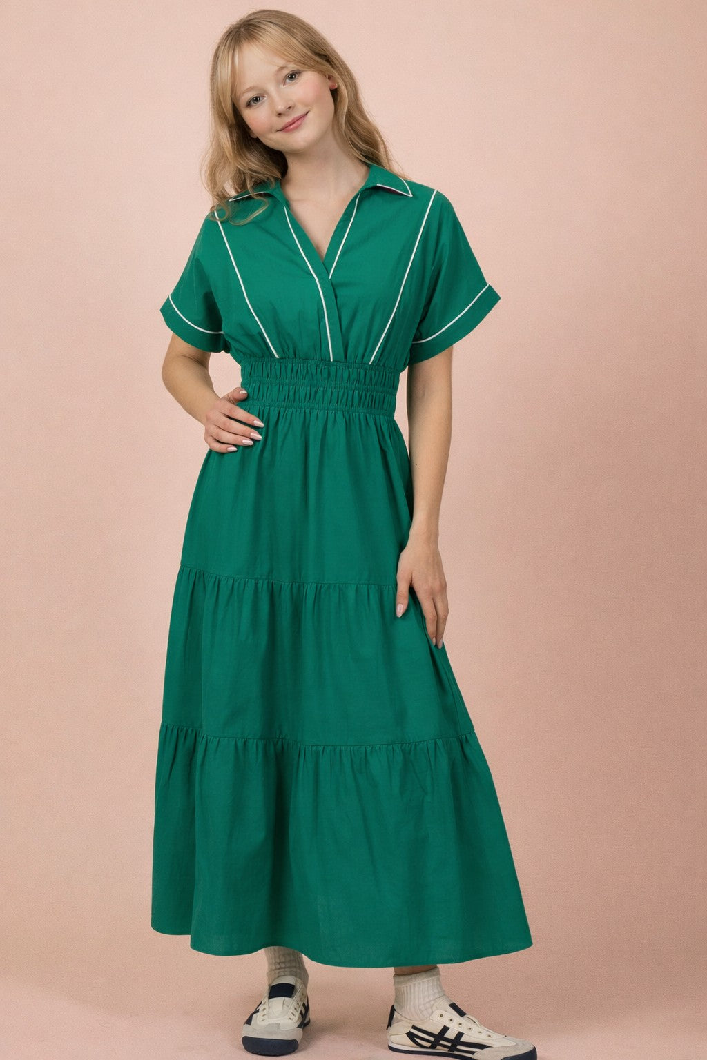 Green Tiered Dress