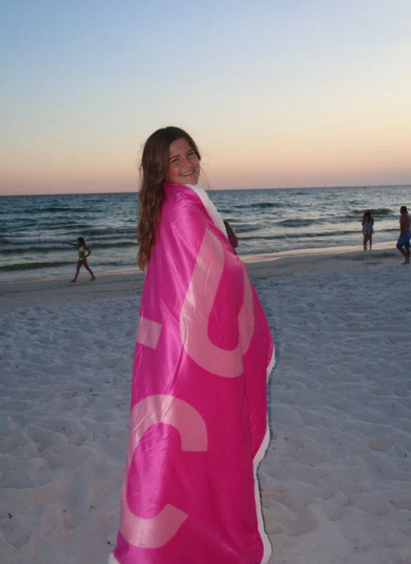 Pink lulu mac blanket