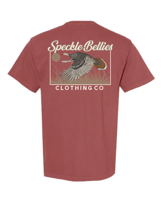 Maroon Turkey Speckle Bellies Tee