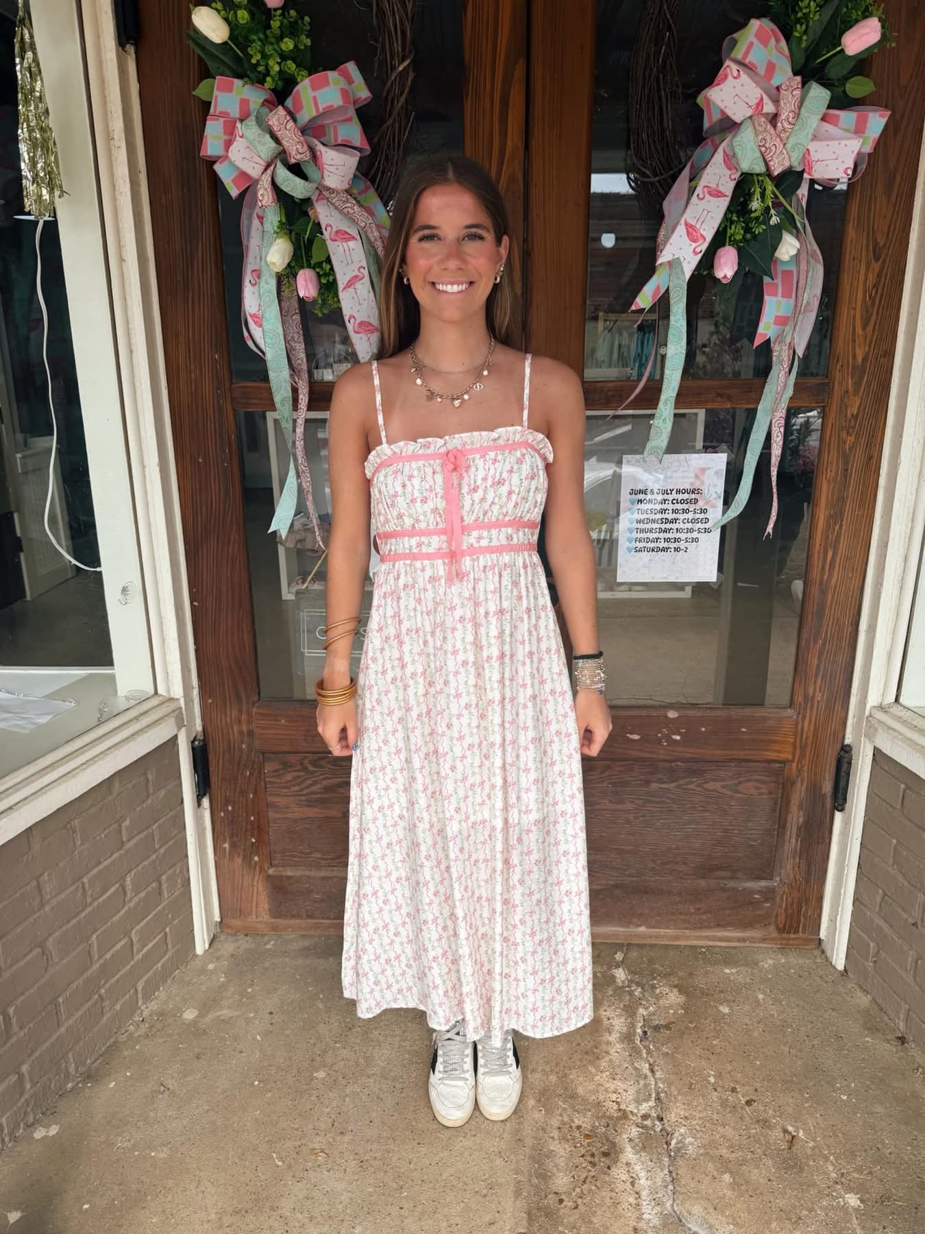 Bow + Floral Dress