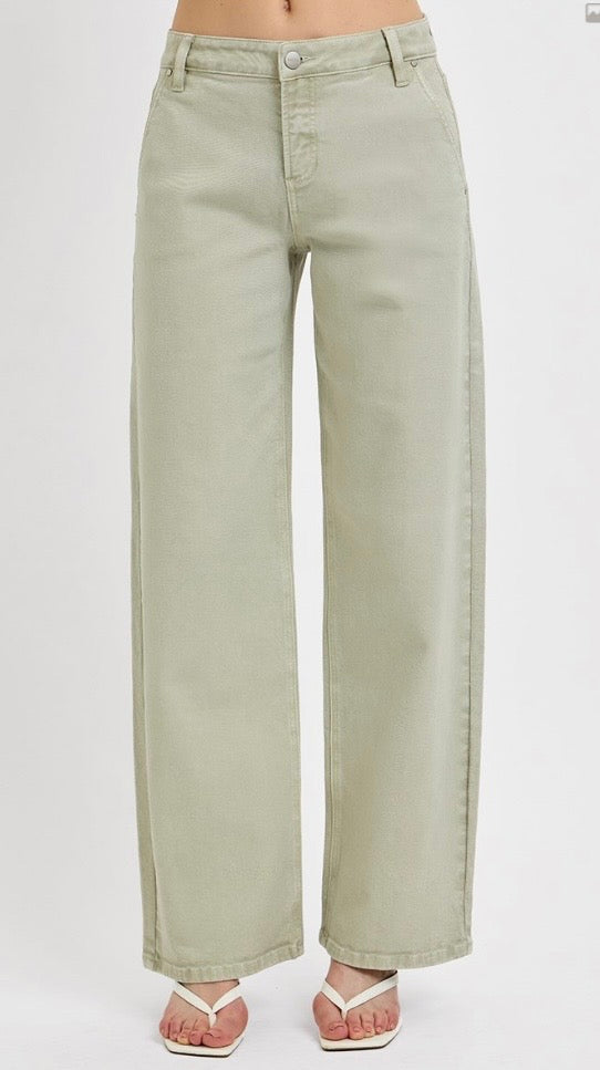 Light Green Risen Jeans