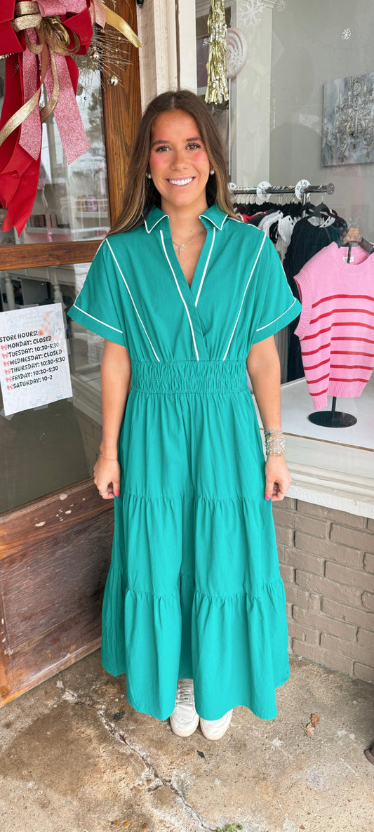 Green Tiered Dress