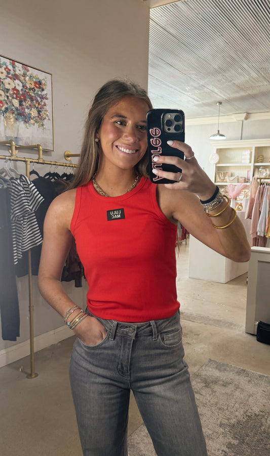 Red Lulu Mac Tank
