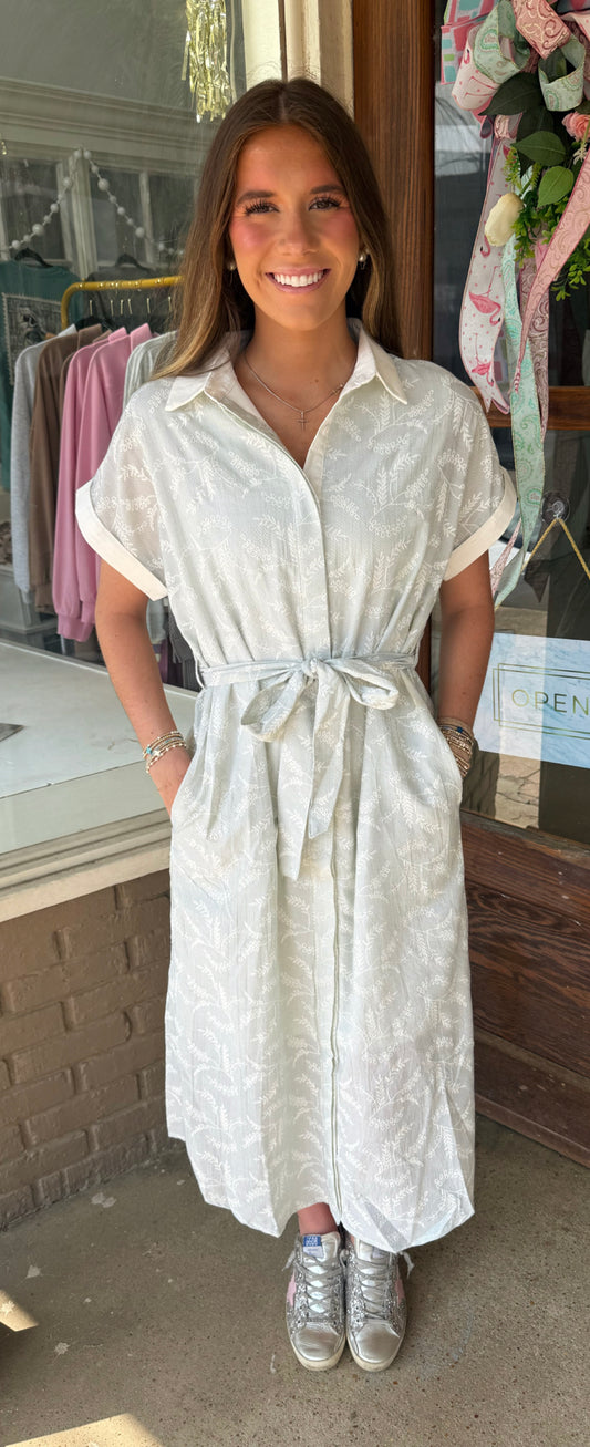 Sage Green Detailed Dress