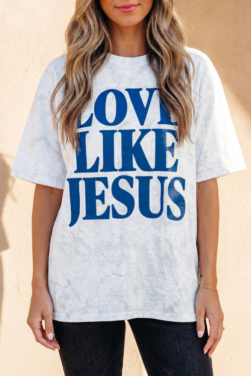 Grey Camo Love like Jesus Tee