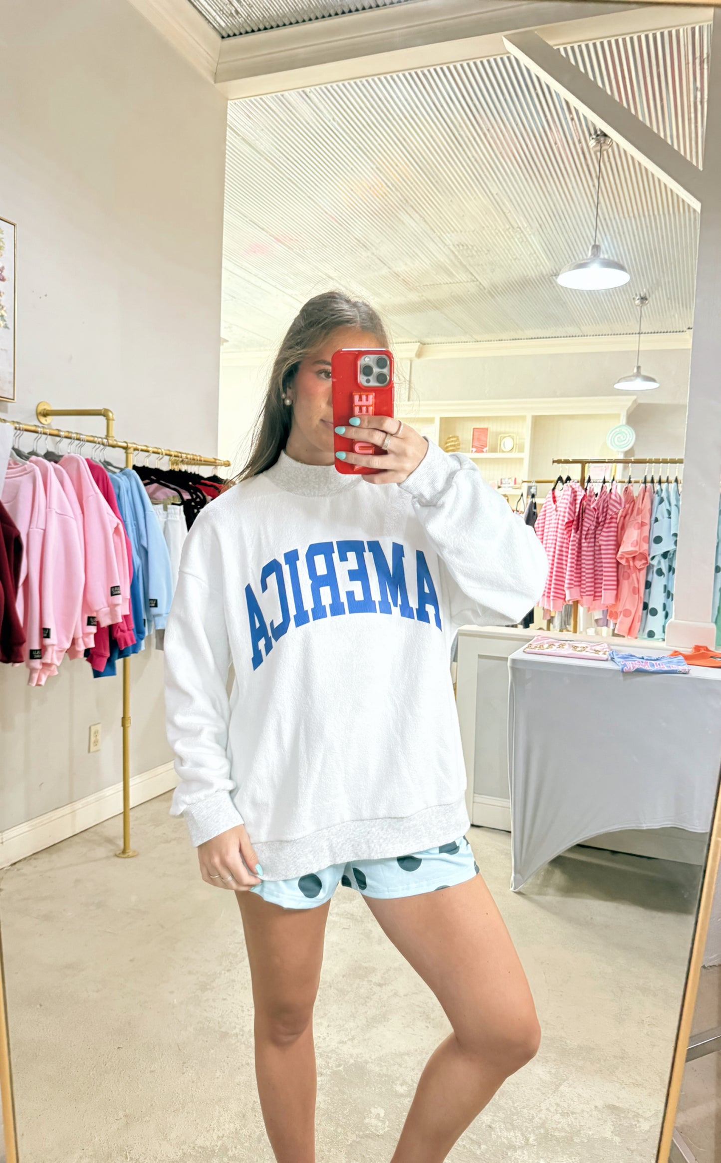 USA Reversible Mockneck Sweatshirt