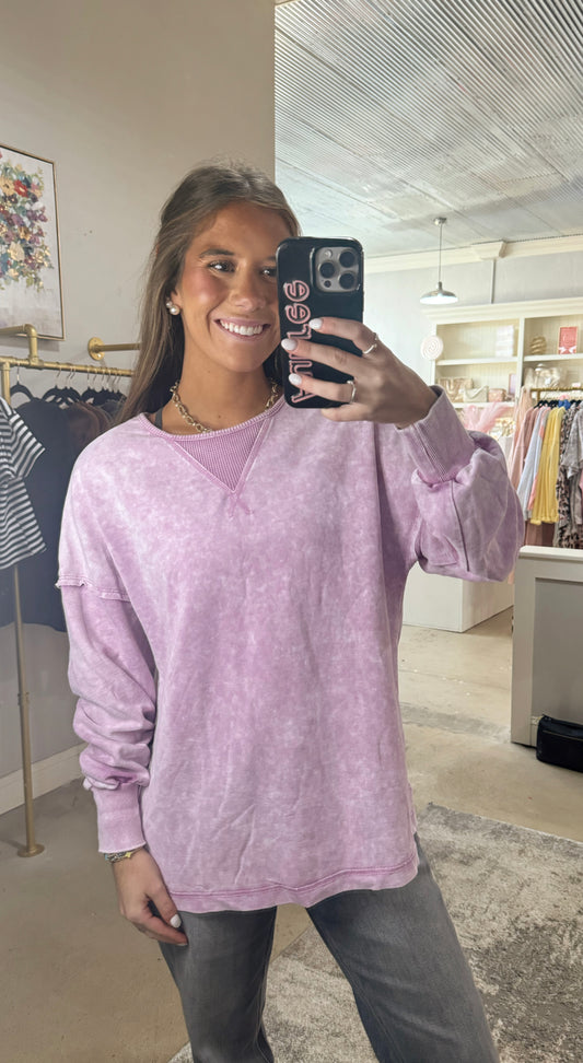 Purple Mineral Washed Top
