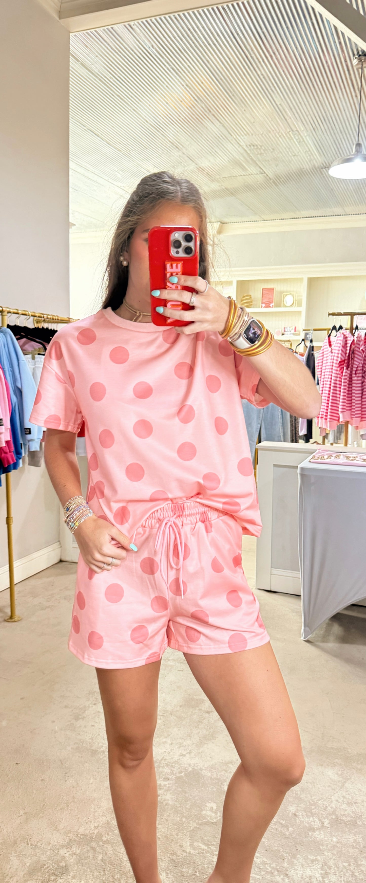Polka Dot Tee and Short Set