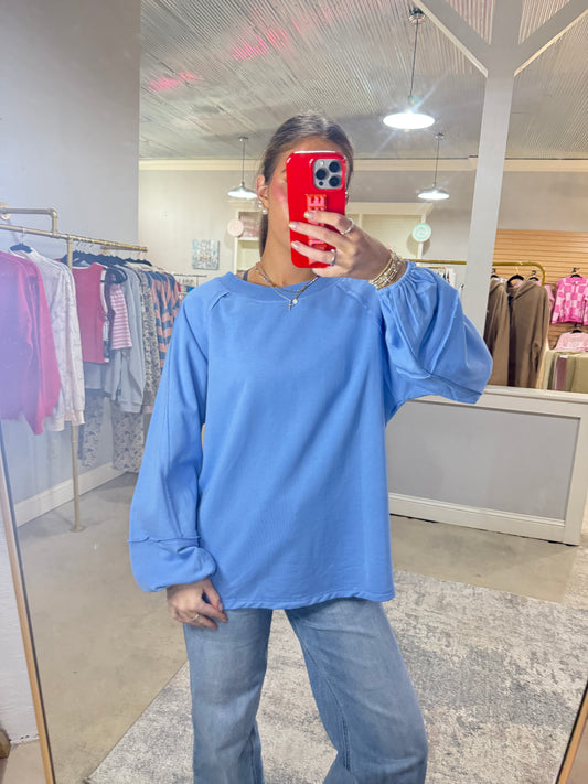 Blue Simple Top