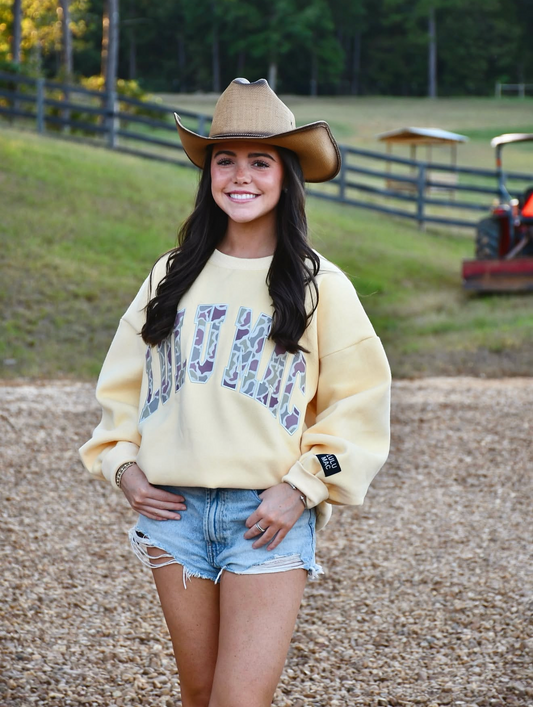 Yellow + Camo Lulu Mac Sweatshirt