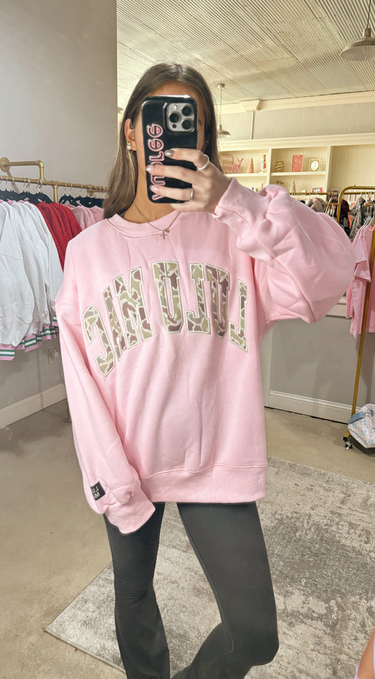 Pink & Camo Lulu Mac Sweatshirt