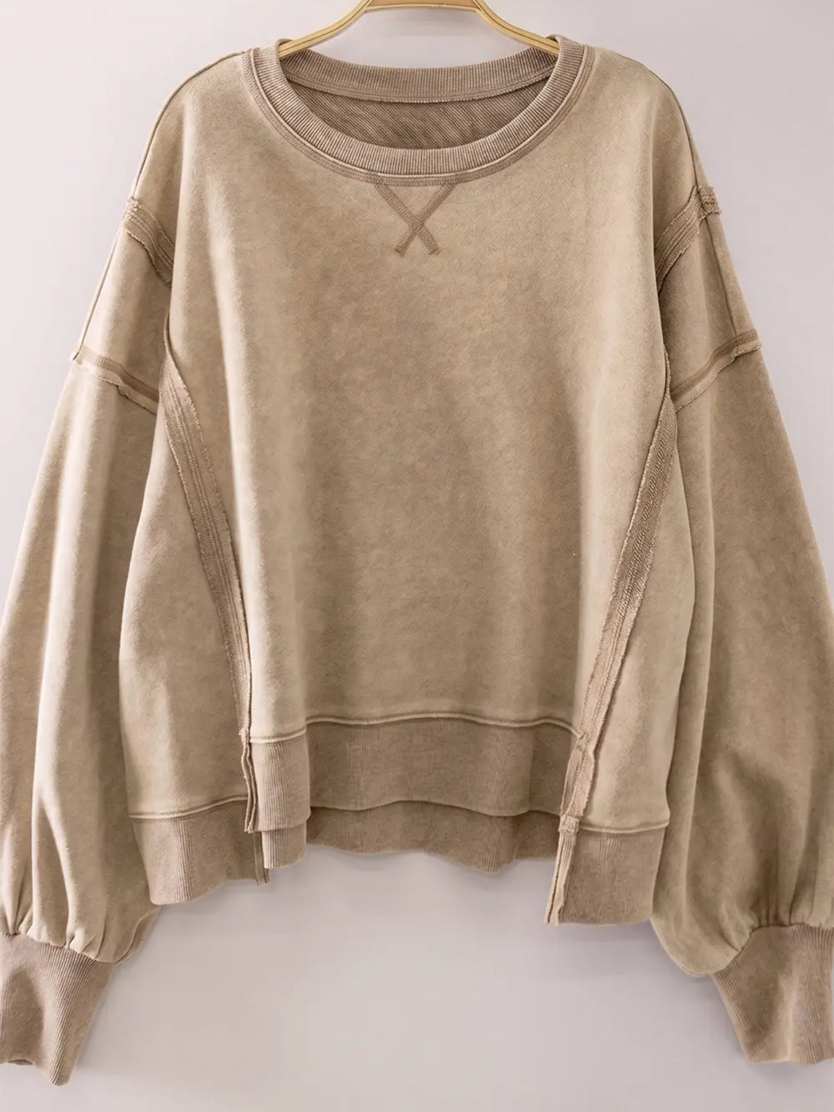 Beige Simple Top