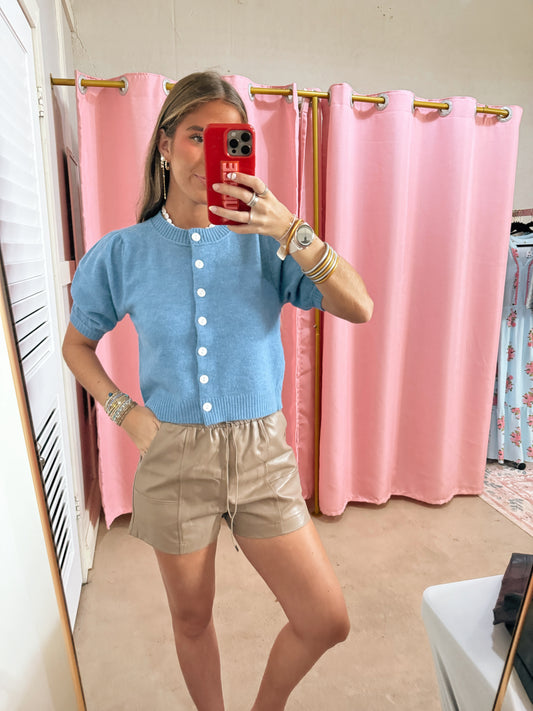 Blue Buttoned Sweater