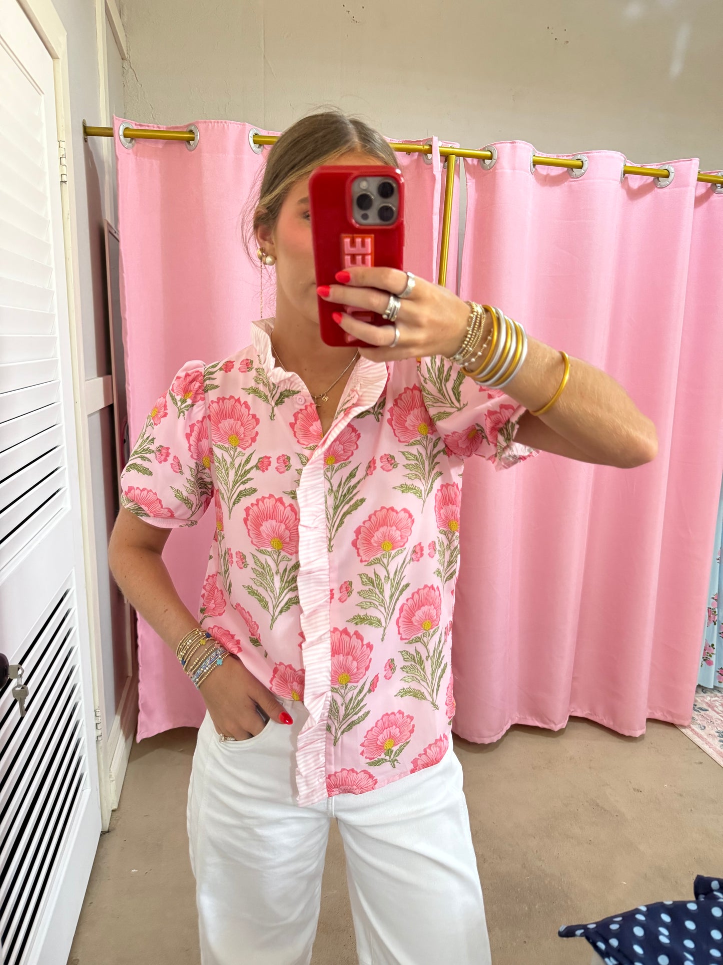 Pink Floral Top
