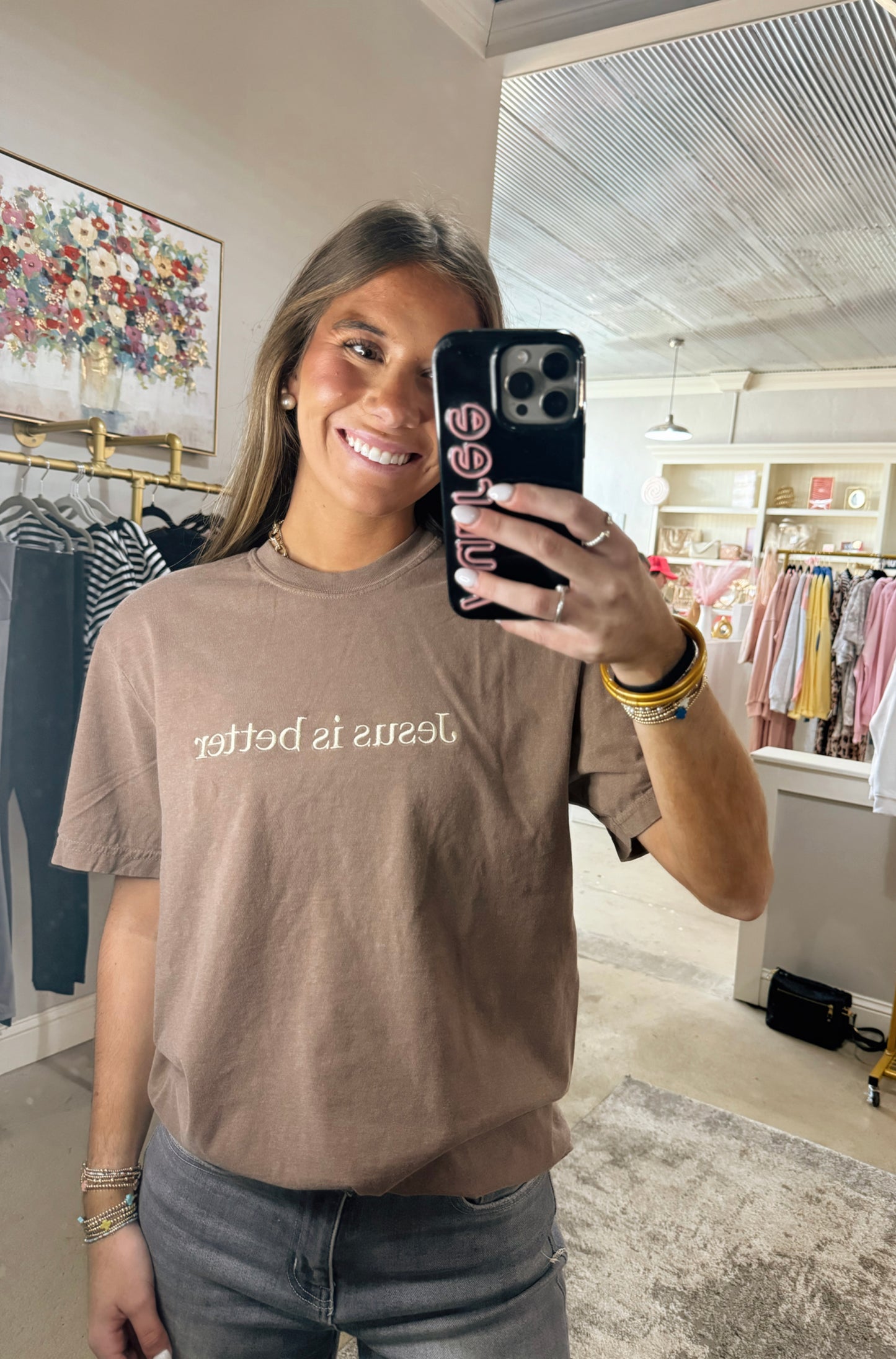 Jesus is Better Embroidered Tee