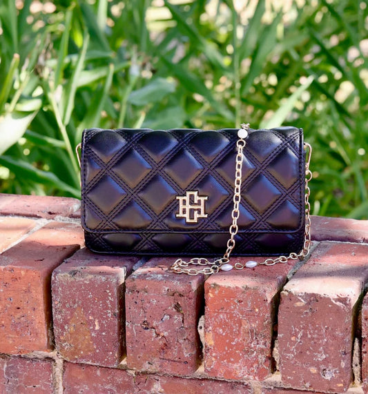 Black Quilted Caroline Hill Crossbody