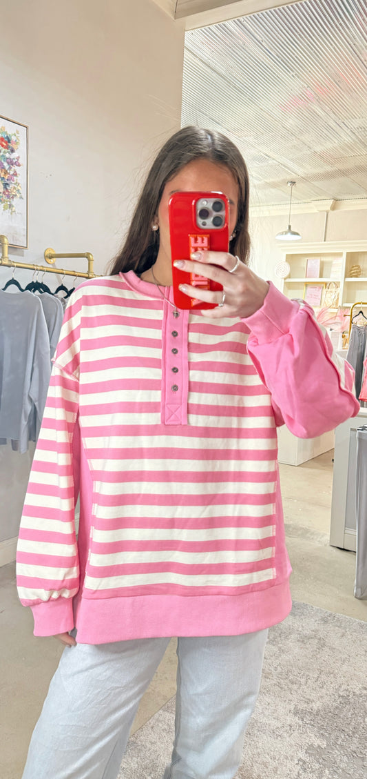 Pink Striped Top