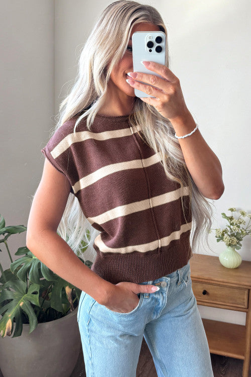 Brown/Tan Striped Sweater