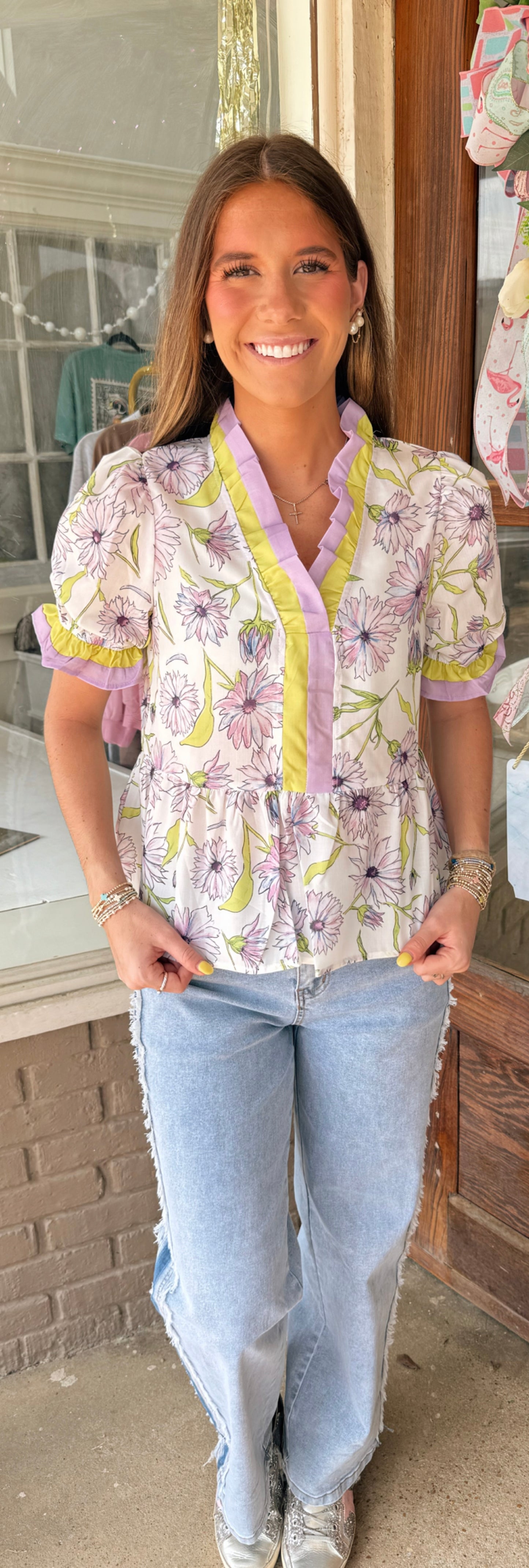 Purple Floral Top
