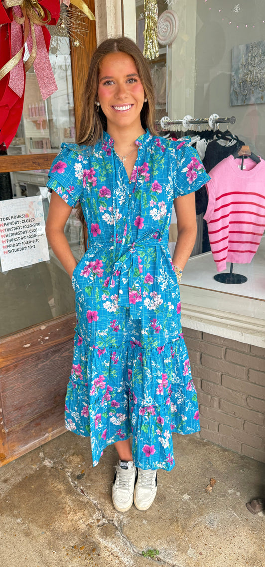 Blue Floral Dress