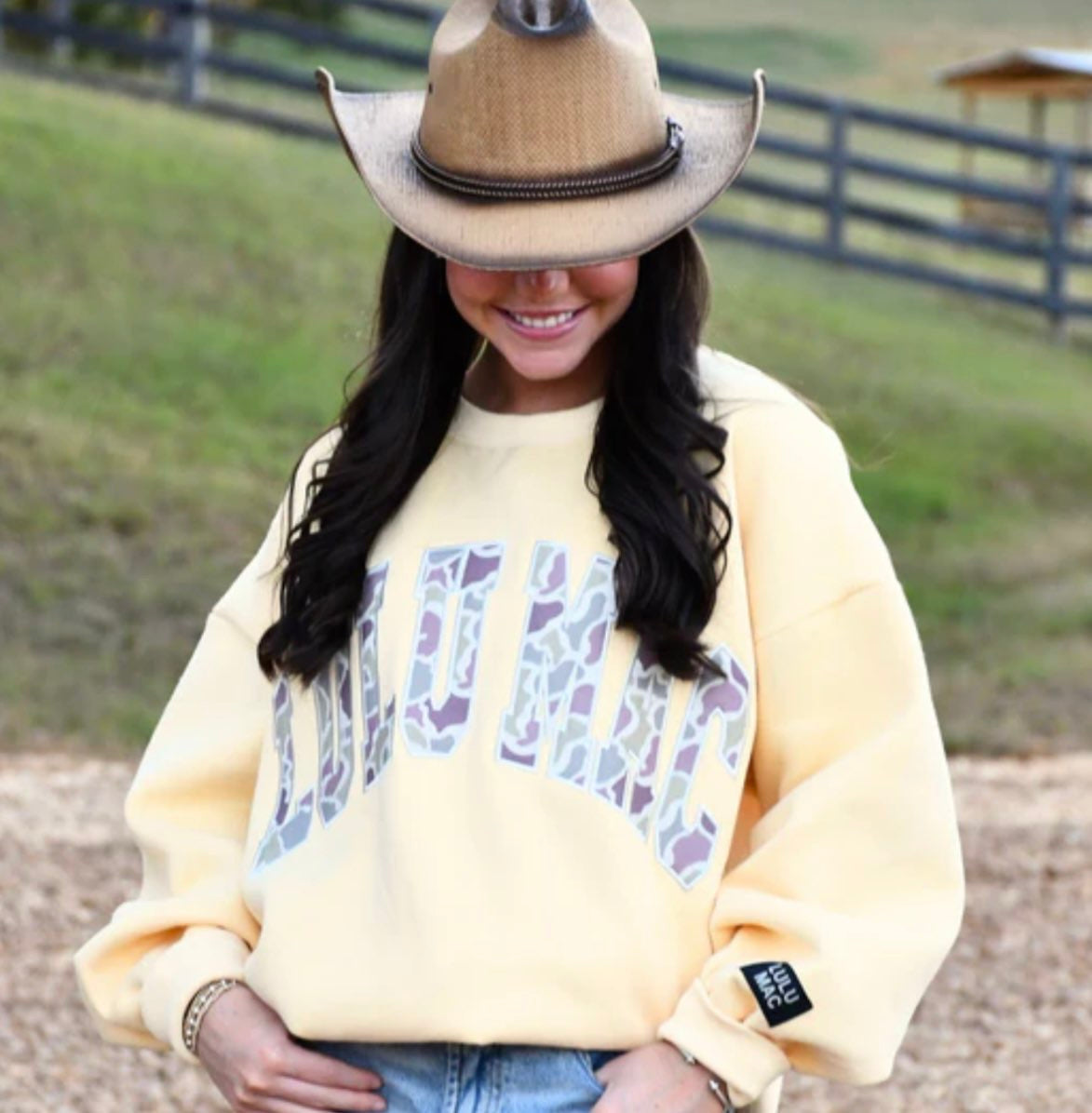 Yellow + Camo Lulu Mac Sweatshirt