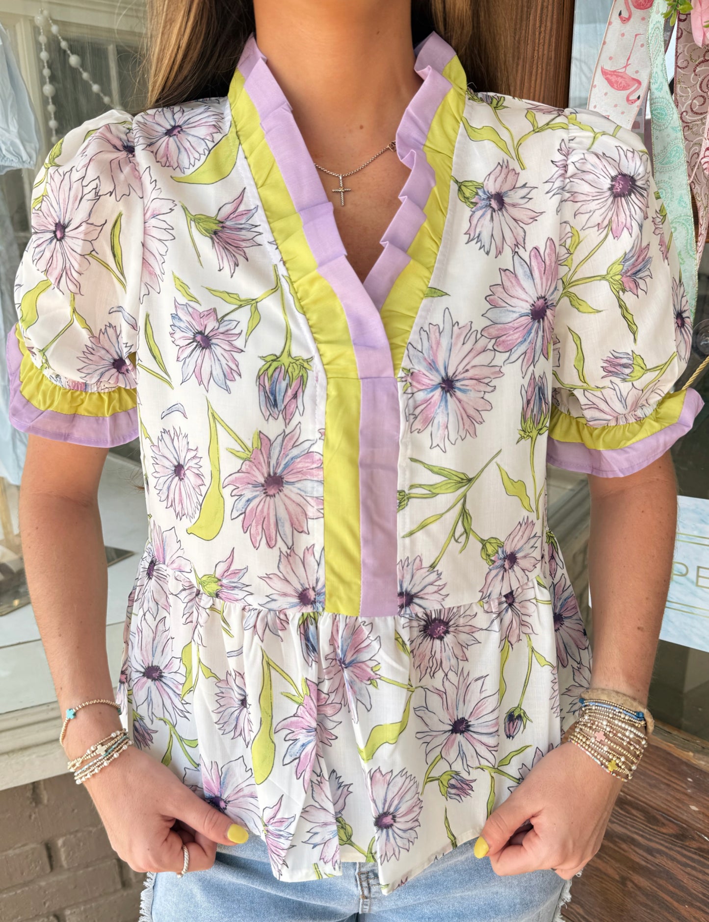 Purple Floral Top