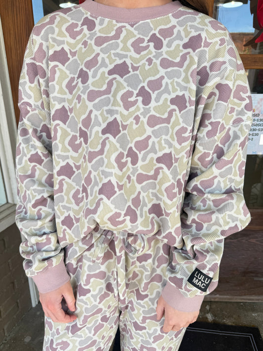 Camo Lulu Mac Waffle Top