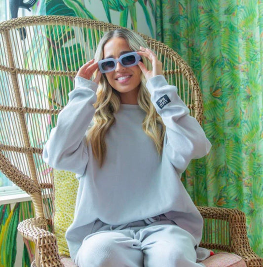 Grey Lulu Mac Waffle Top