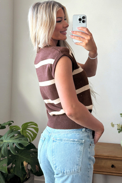 Brown/Tan Striped Sweater