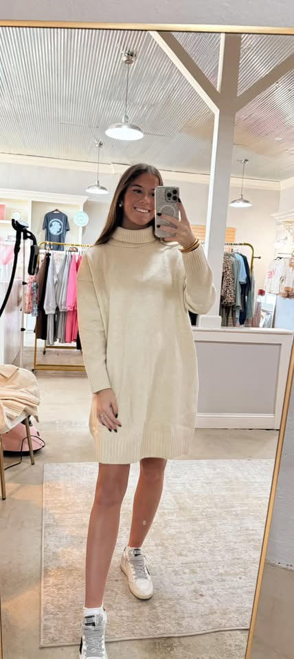 Cream Sweater Dress