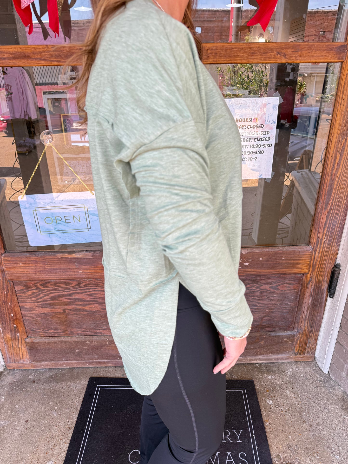 Green High Low Top