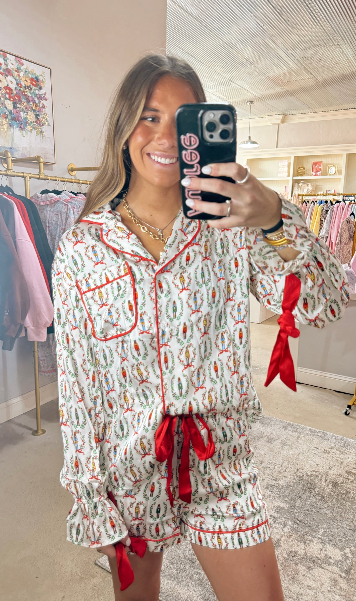 Green & Red Nutcracker Pajamas
