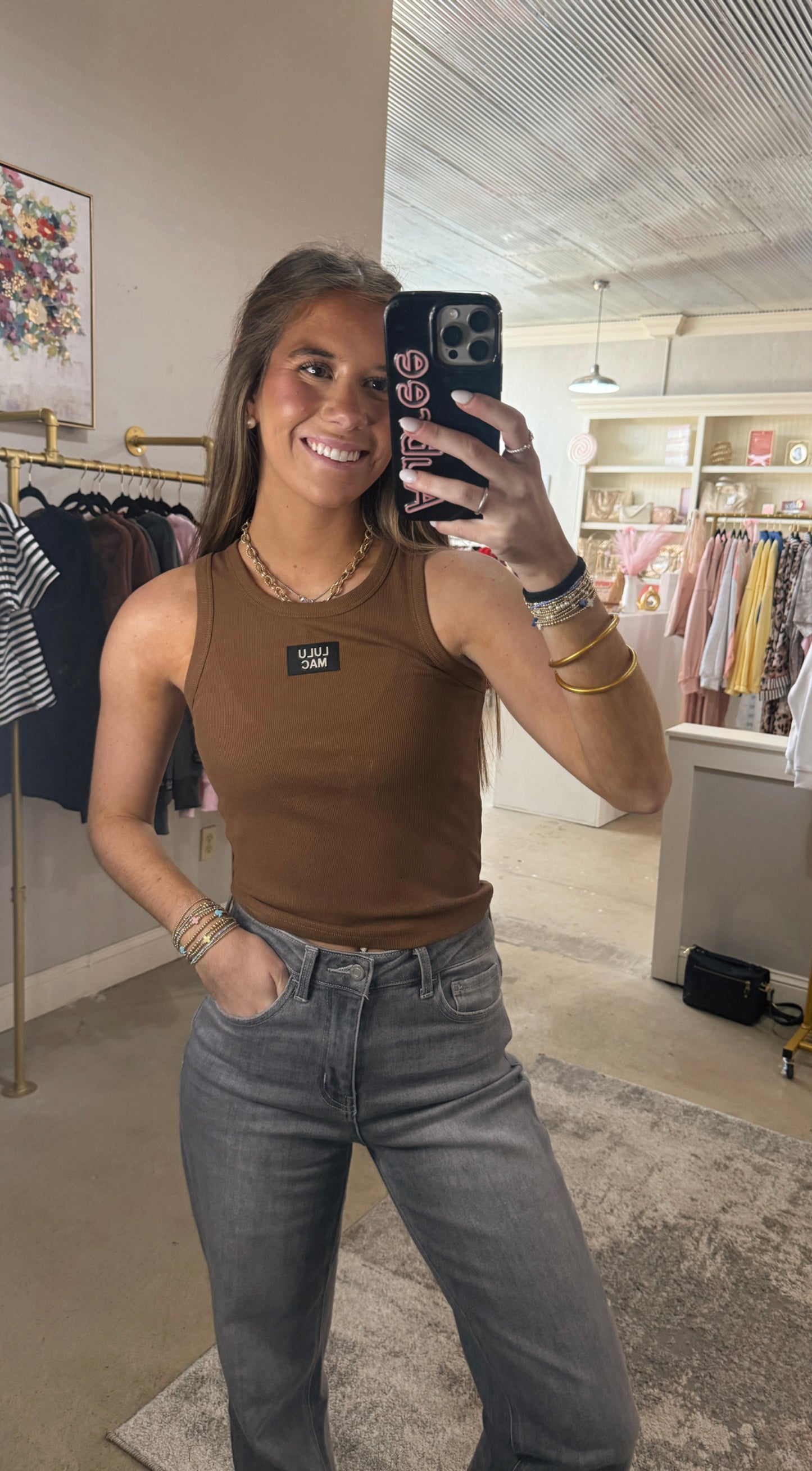 Brown Lulu Mac Tank